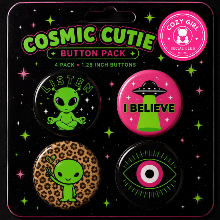 Cosmic Cutie Button Pack 4-Pack of 1.25" Buttons
